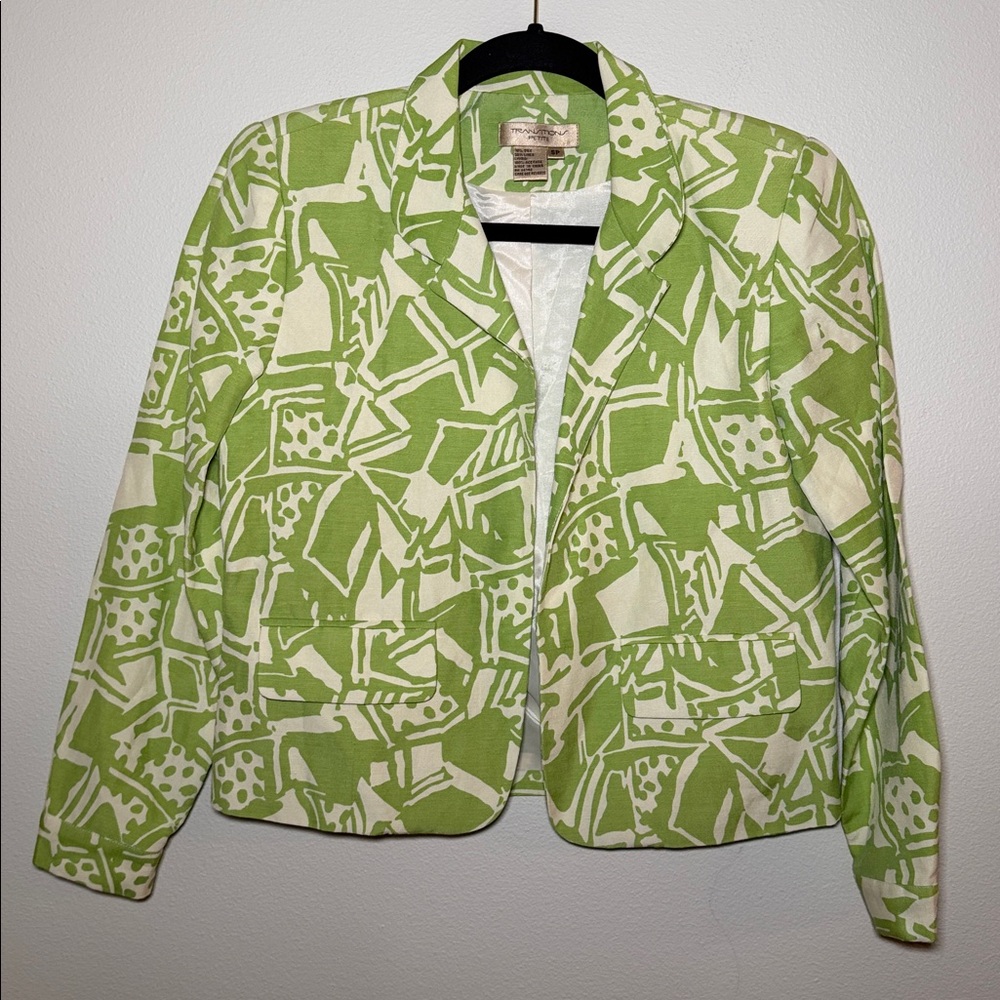 Vintage Transitions Silk Linen Blazer Jacket